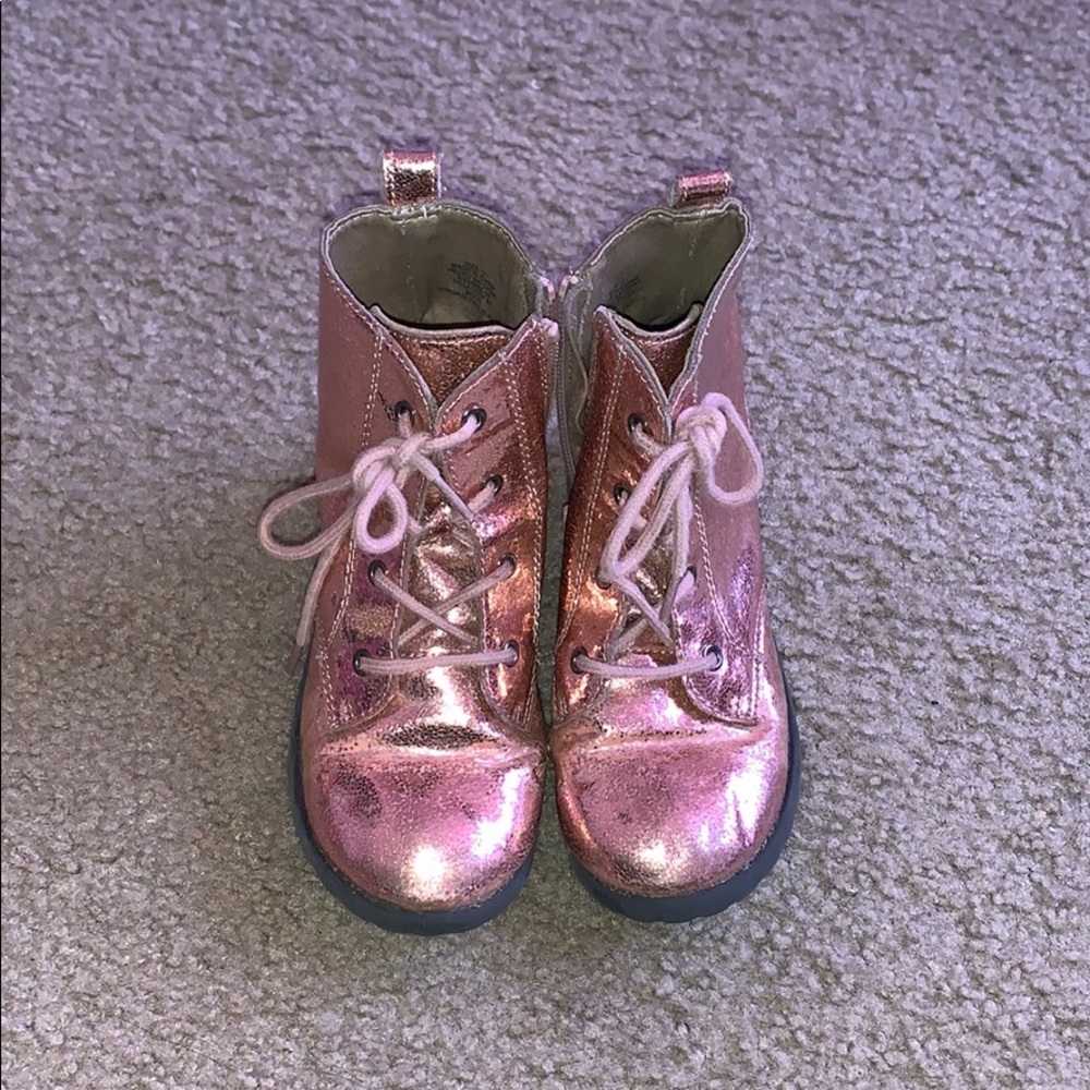Toddler Girls Gap Pink Glitter Boots. Size 11.